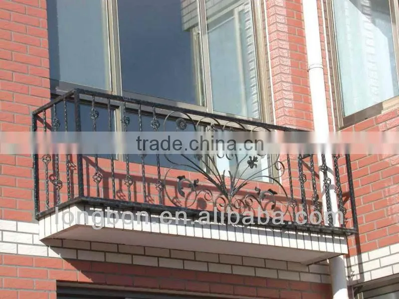 hot galvanized simple wrought iron balcony fence