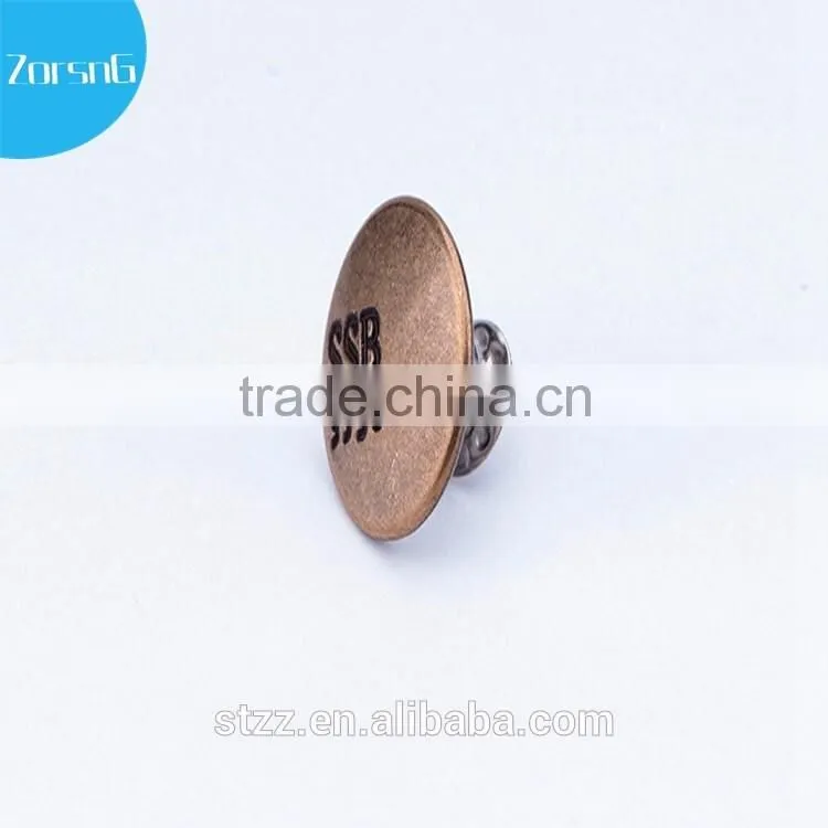 news fashion gold jeans buttons and rivets for Fast delivery