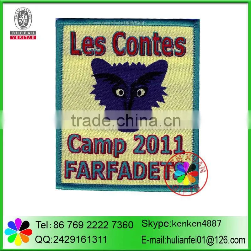 Weaving label patch woven badges
