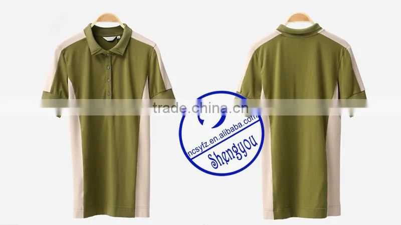 high quality 100 cotton plain polo t shirt for women
