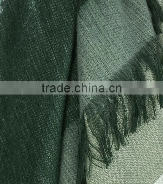 Green Tassel Fringe ,Oversize Tartan Pashmina Scarf. Striped Tartan Scarf,Tartan Pashmina Scarf,