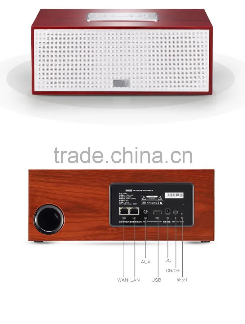 HiFi Stereo Bass WiFi wooden home speaker