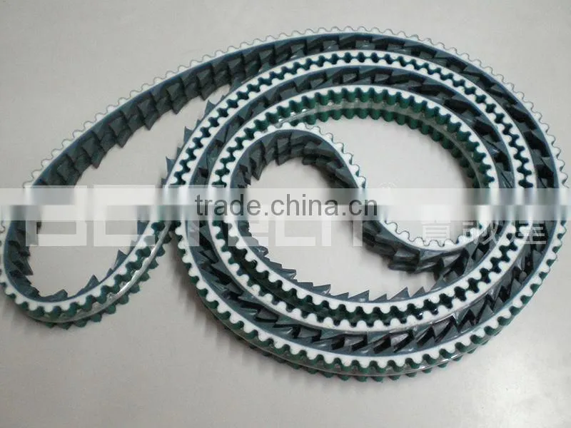 PU timing belt with guide belt - transparent