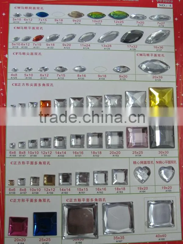 apex0989 Colorful Rhinestone Cheer Hot Fix Motif Stones for Clothes Decoration