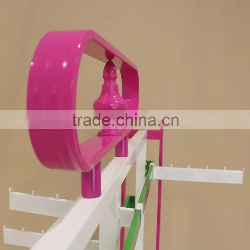 Factory Clothes Display Rack pink garment display stand for lingeries gearment store