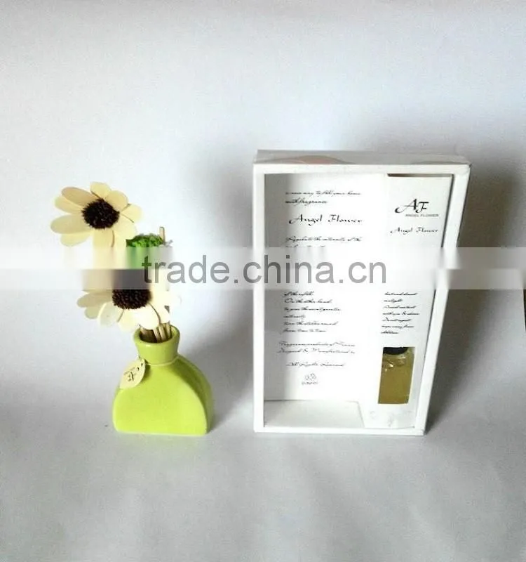 Green Ceramic Flower Fragrance Diffuser For Wholesale