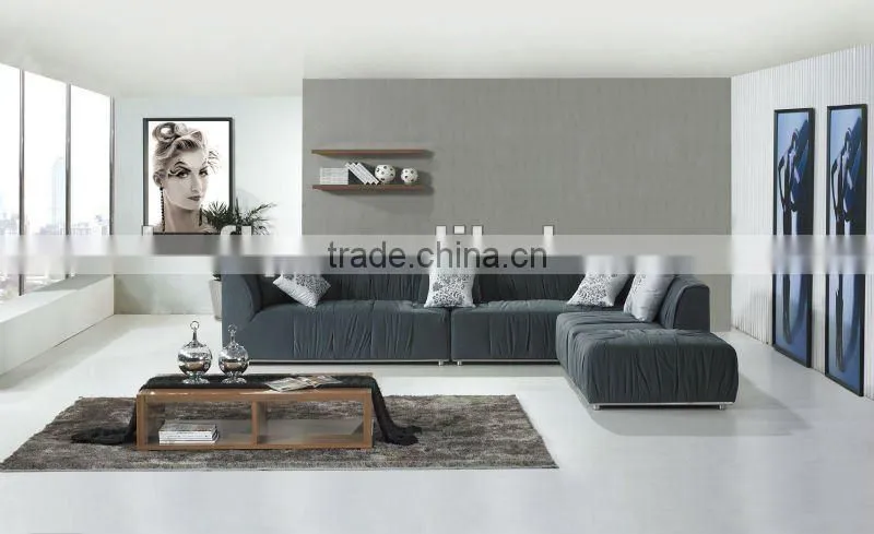 2015 hot wooden fabric sofa