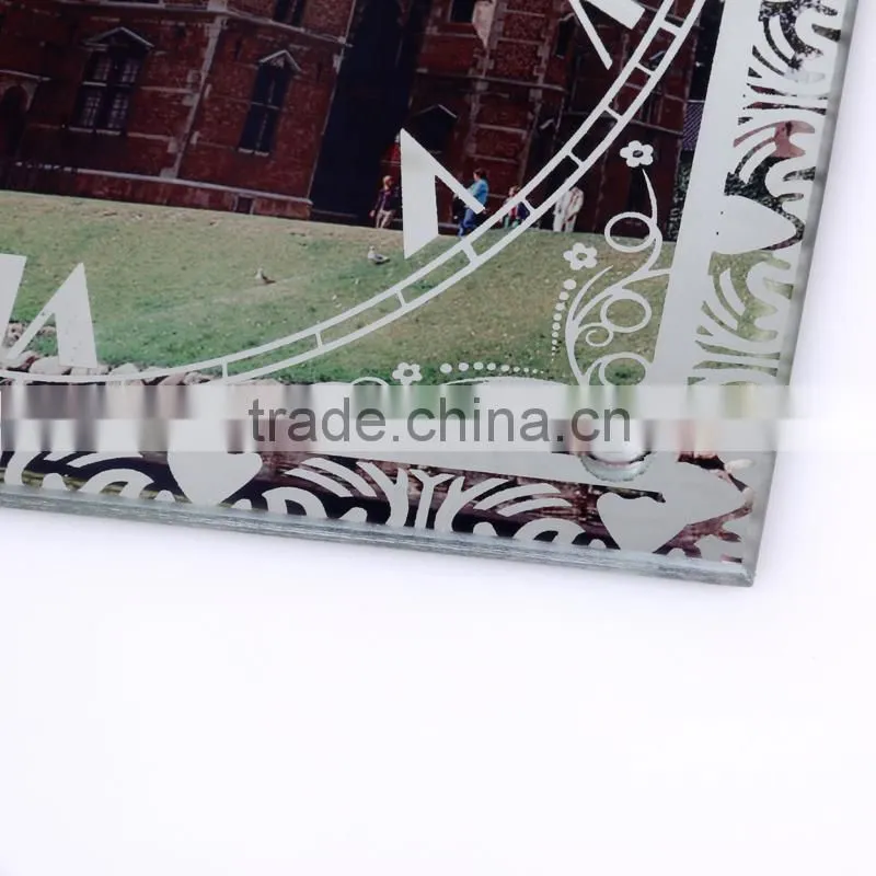 Sublimation glass photo frame, glass crystal clock