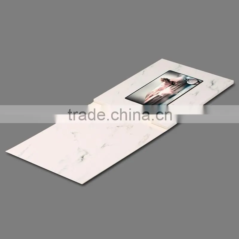CE/ RoHS/FCC factory supply video card ,lcd video brochure card with hard cover