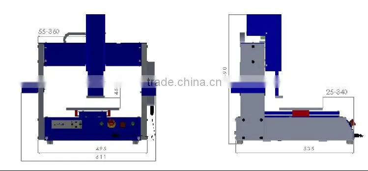 Dahua touchscreen automatic dispensing robot/glue disepnsing machine