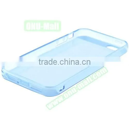 Pure Color Translucent TPU Case for iPhone 5 / 5s, Anti-skidding Back Cover for iPhone SE