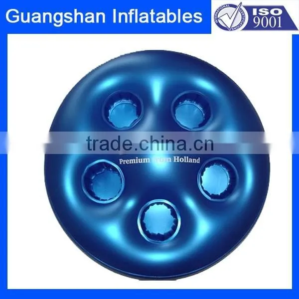 Inflatable pool floating party drink holder