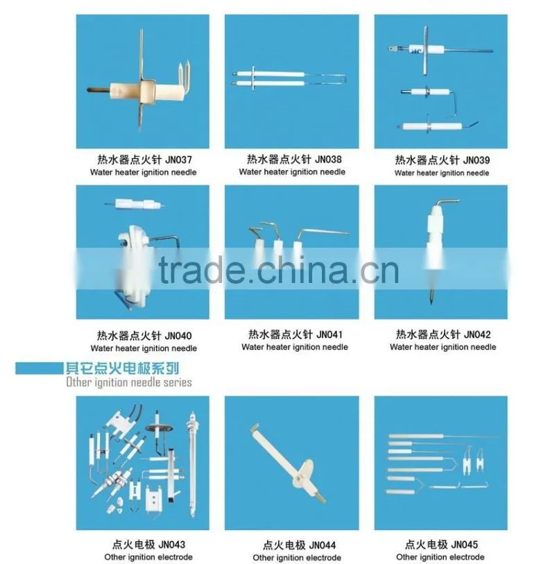 Gas ignition ceramic ignition needle