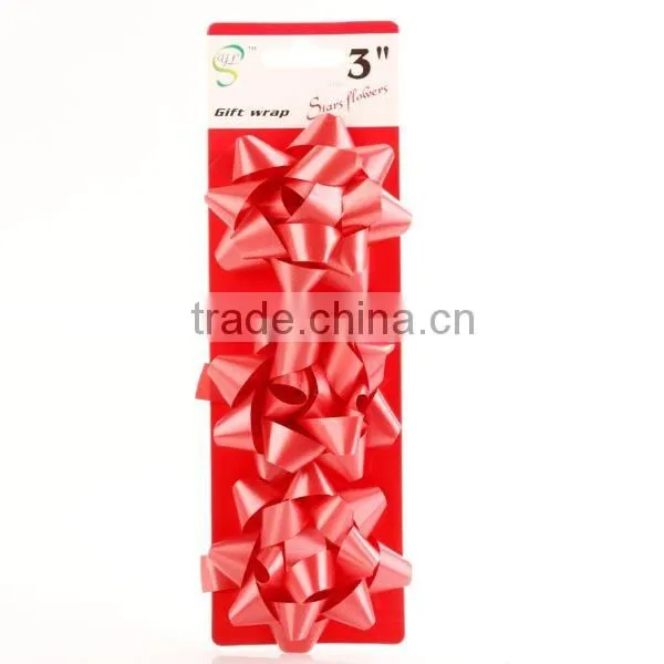 mini christmas gift bows factory distribution of star fabric bow print
