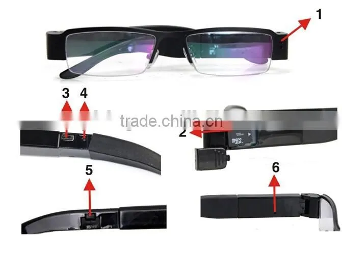 Newest style 5 mega pixels CMOS eye glass camera