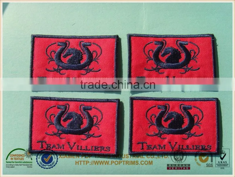 custom twill emboridery patches badge with horse design