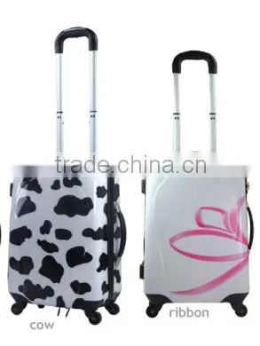 abs trolley luggage hard shell printed travel abs trolley luggage