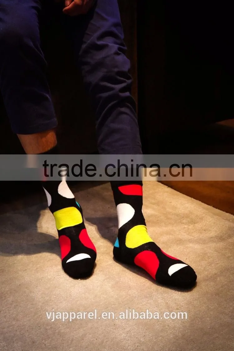 Men's Customized Crew Upbeat Dress Socks Men