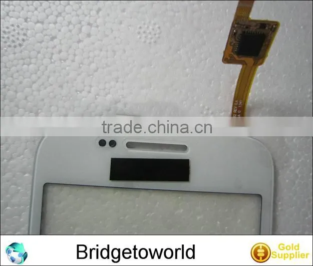 White Screen Front Glass Panel with flex cable For Samsung G350
