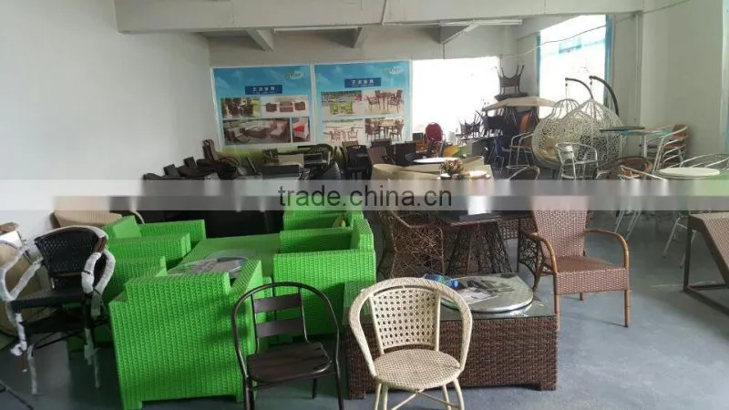 metal frame round wooden design coffee table (YT18W)