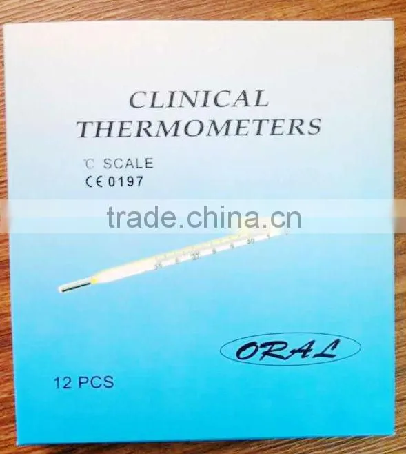 High Quality Good Price Medical Mercury Oral Glass Thermometer DT-09C