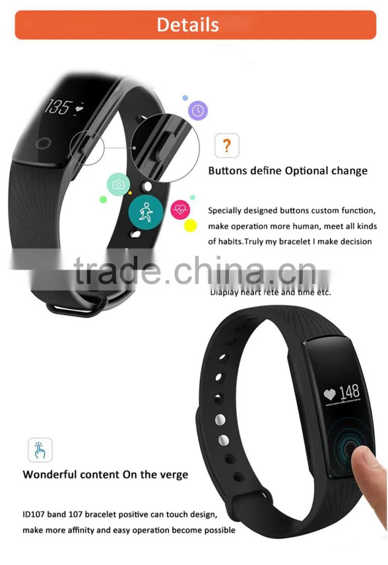 2016 Fashion Fitness Smart Band Health Bracelet Smart Watch Bluetooth 4.0 Wrist Pedometer