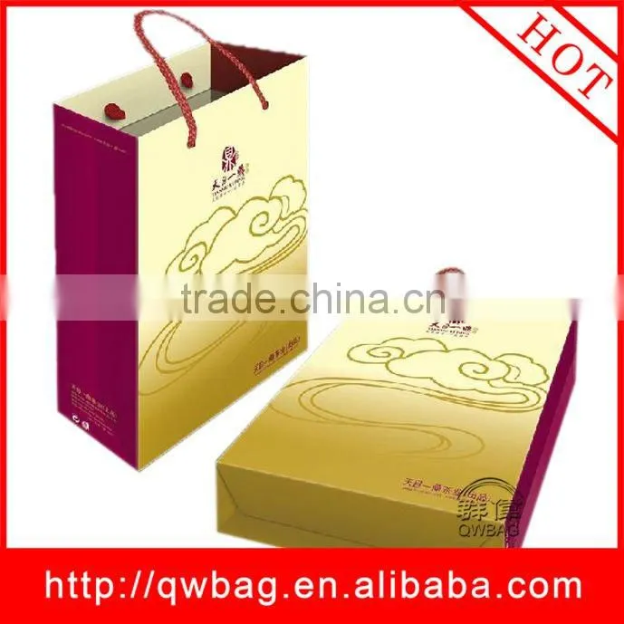 cheap coated brown printable paper bag