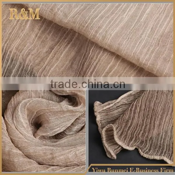 Wholesale female solid color spring linen and cotton shawl