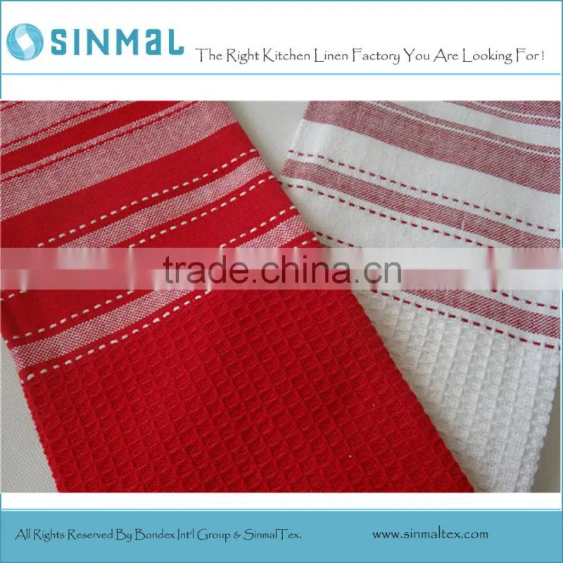 Striped Waffle Dish Towel Tea Towel