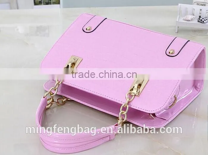 2015 New Fashionable Single Shoulder Cross Strap and Tote PU Woman Bag