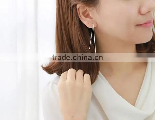 Plated Lines Are Tremella Ear Line Long Paragraph Ear Chain Female Temperament