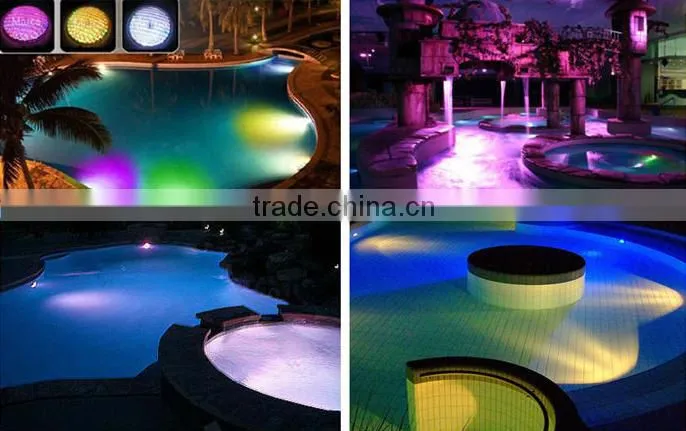 GX16D par56 led pool light RGB with controller synchronizing 36W plastic with aluminum housing