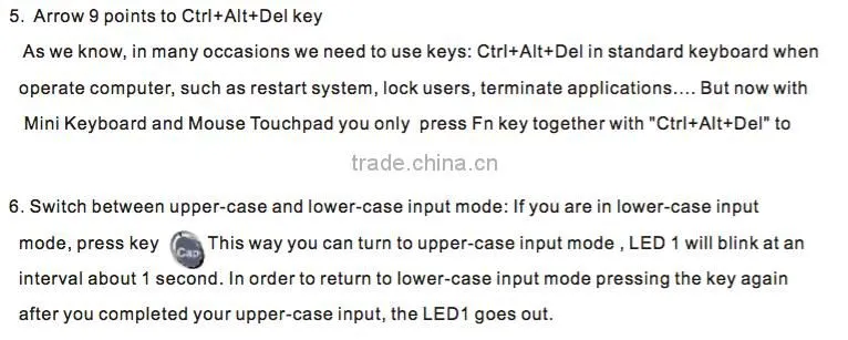 2.4G RF Mini Wireless Keyboard And Mouse With Touchpad