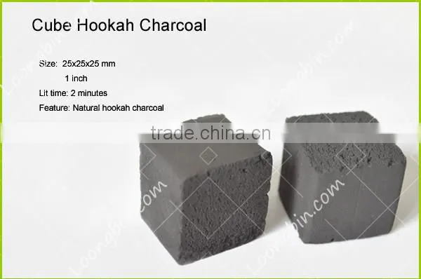 Long burning time grade one quality ,Size 2.5*2.5*2.5 cm 1kg/box coconara charcoal