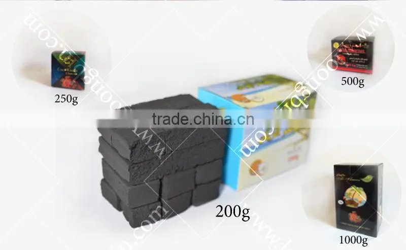 Coconut material longer burning time smokless hookah cube charcoal