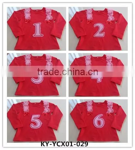 new winter basic design printed cotton tops apparel for kids