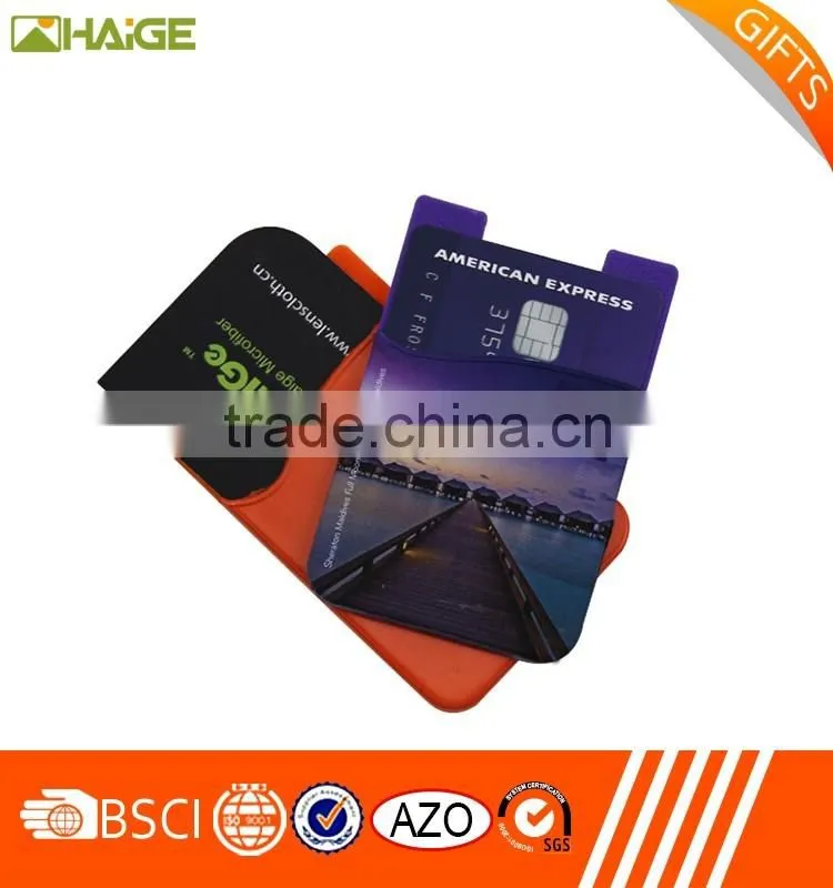 3M sticker Cell phone pouch silicone card holder mobile phone wallet