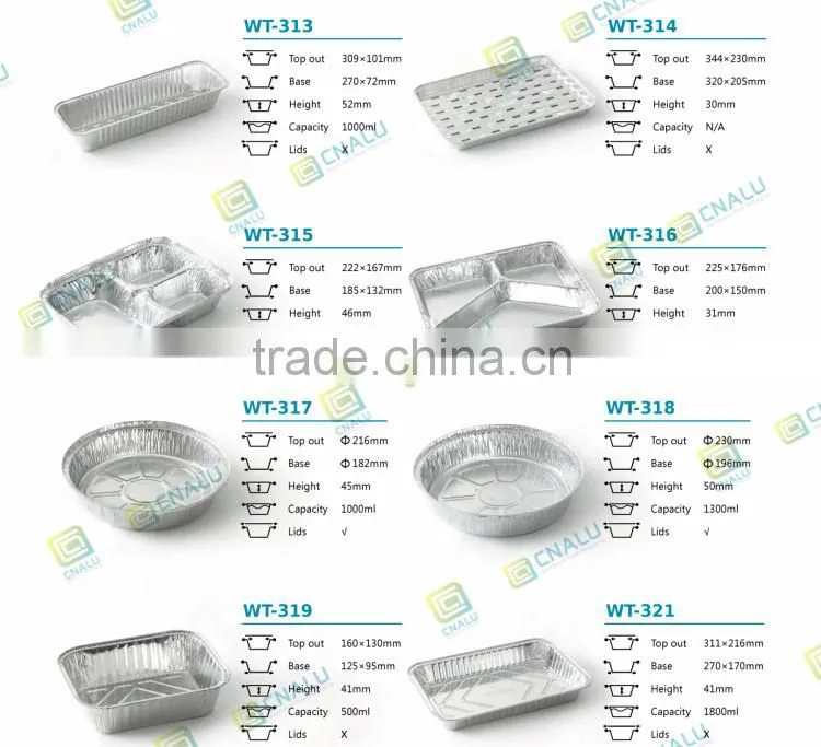 Die Cut Aluminium Foil Container Lid with PP lacquer