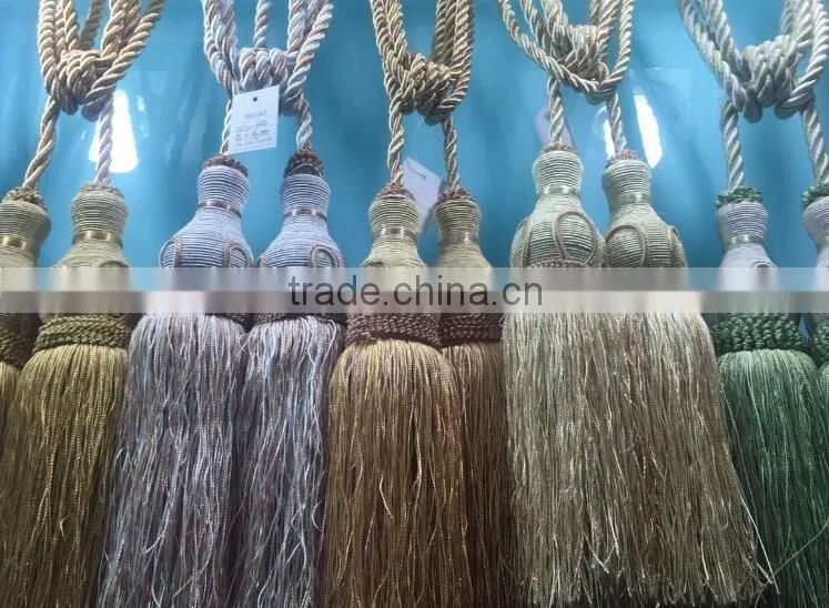 china supplier curtain polyester tassel manufacturer