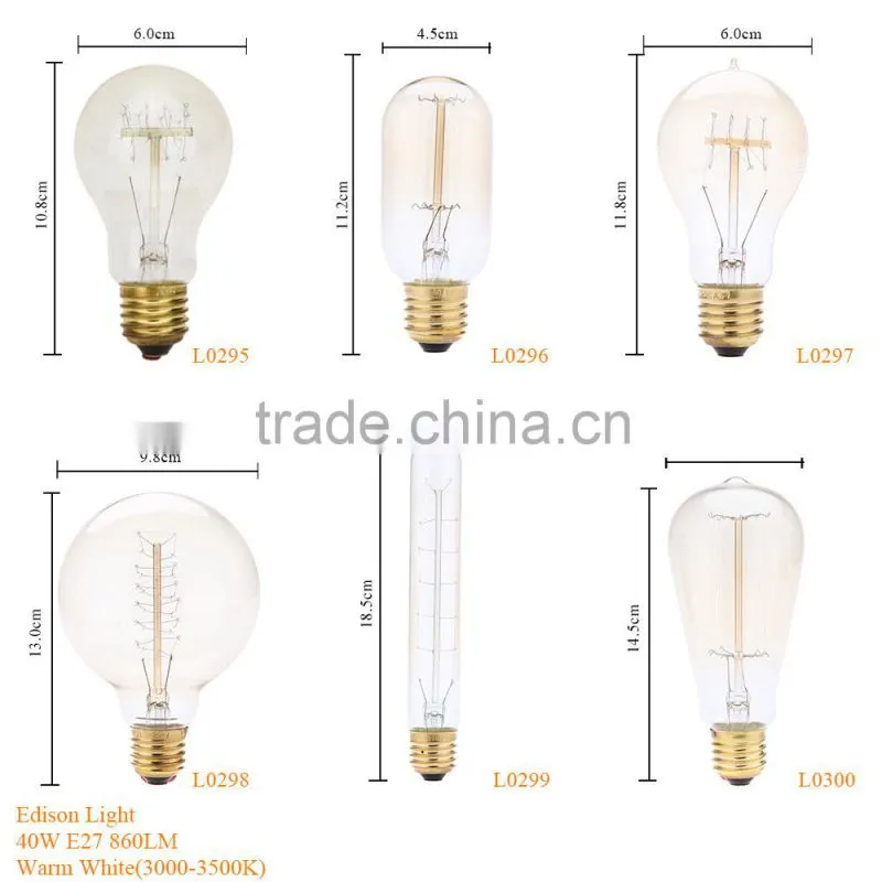 LED EDISON BULB: Wholesale led filament bulb light, E27/E14/B22 dimmable filament led bulb,decorative filament light bulbs