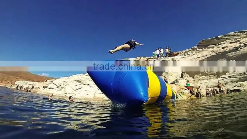 Inflatable human catapult / water jumping blob inflatable manufacturer