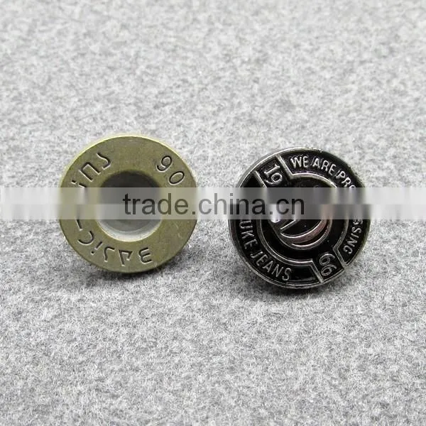 denim metal jeans shank button Metal Shank Button