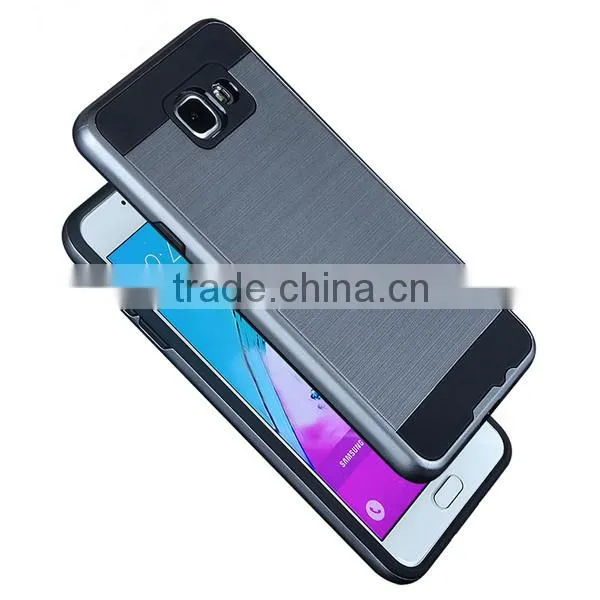 C&T HEAVY DUTY DUAL LAYER BRUSHED METAL PATTERN Protective Rugged Armor Case for Samsung Galaxy A9 Pro