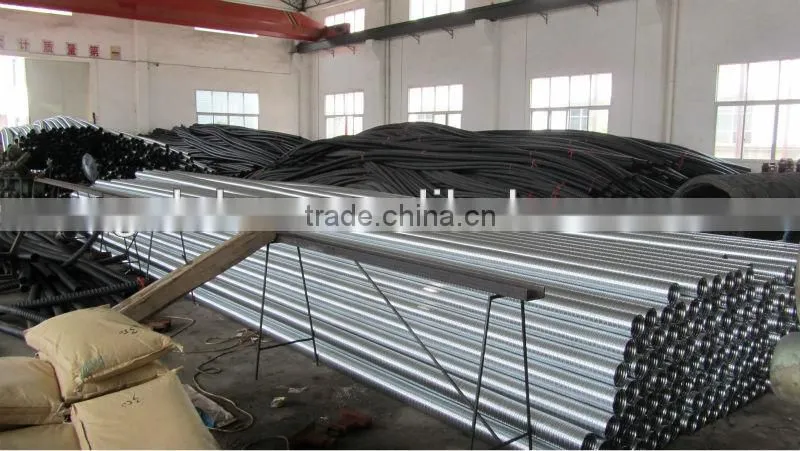 prestressed round galvanized metal corrugated pipe/bellows