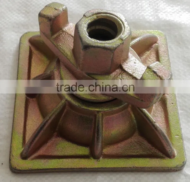 square swivel wing nut with plate for tie rod