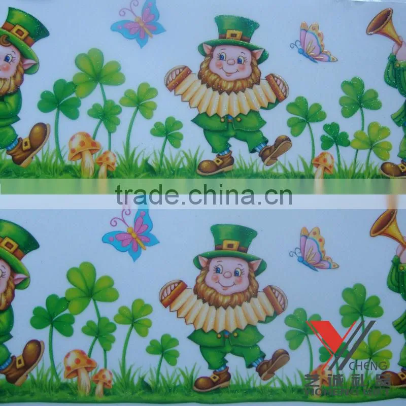 customized adhesive3d oval shape laser room decor sticker