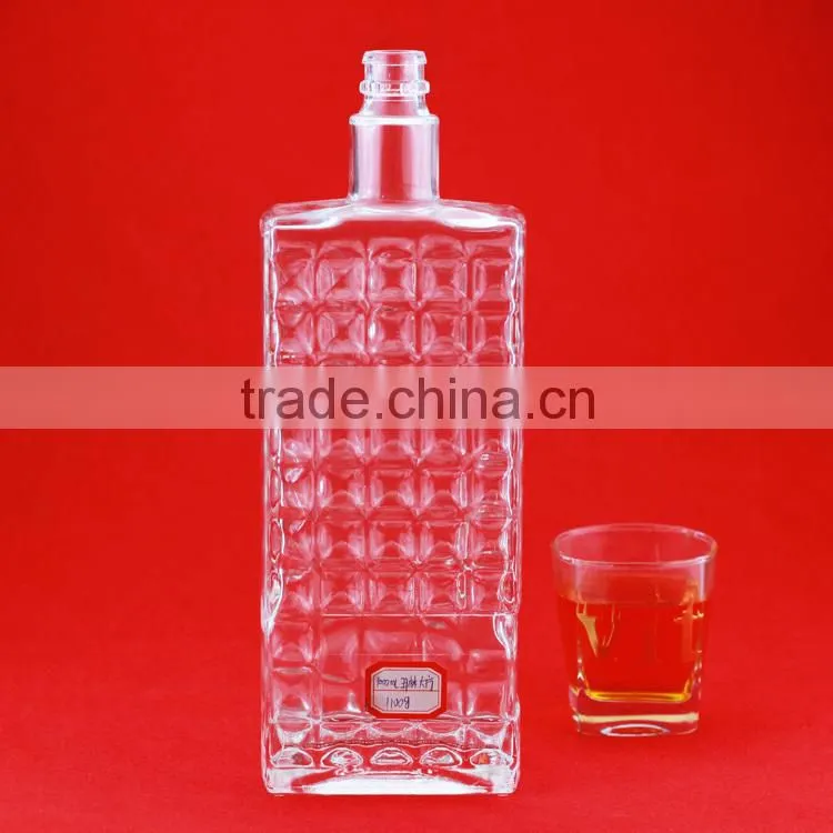 750ml frosted spirit bottle manufacturer matte white vodka glass bottle custom rum bottle