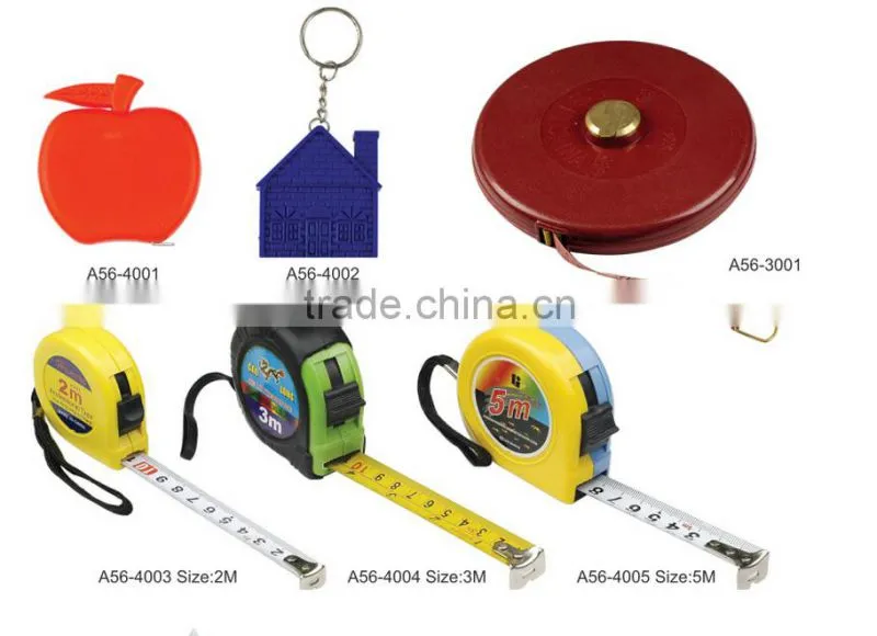 heart shape plastic measuring tape with keyring promotion