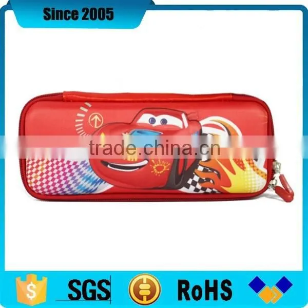 2016 cute eva hard pencil case with two zipper head