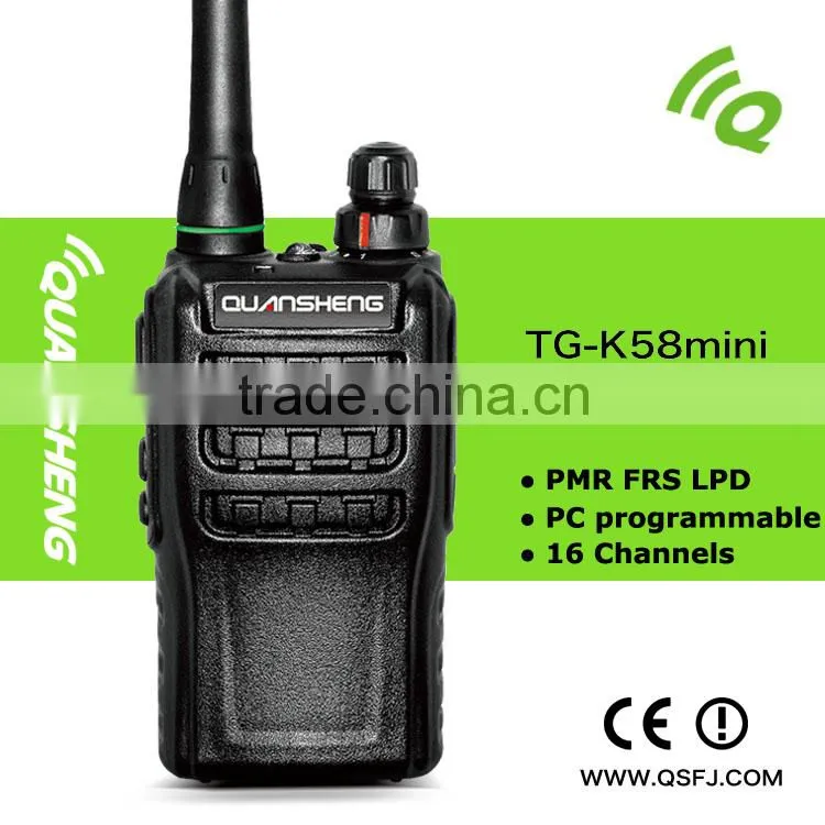 PMR446 license free mini walkie talkie TG-K58mini 0.5W protable radio